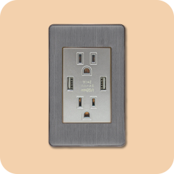 Tomacorriente doble con USB...