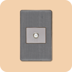Toma TV coaxial plata