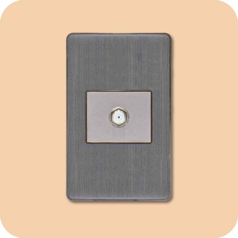 Toma TV coaxial plata