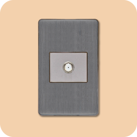 Toma TV coaxial plata