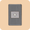 Toma TV coaxial plata
