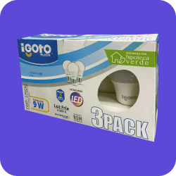 Pack de 3 Focos LED 9w